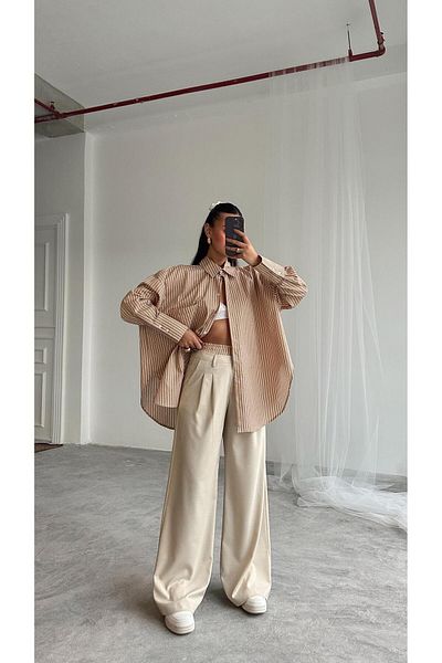 mydukkan.co Waist Line Detail Shirt Suit