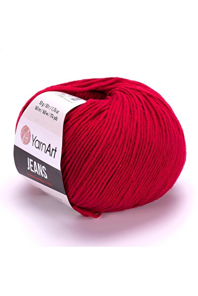 Yarnart Yarn Art Jeans 51 Koyu Kırmızı Amigurumi Örgü İpi Hırka Örgü İpi Bebe...