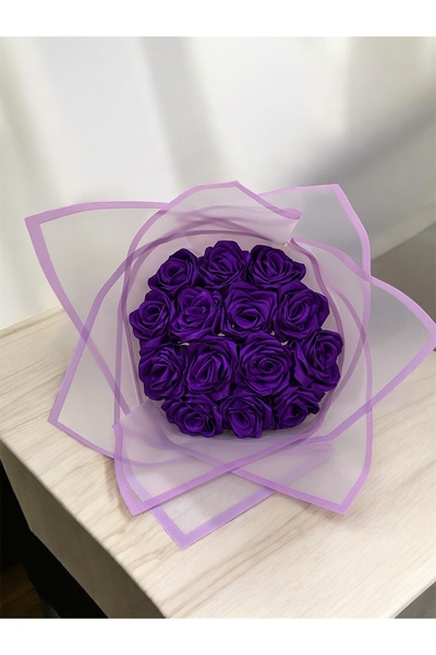 Baalaa El emeği kurdeleden gül buketi-Yapay çiçek-Solmayan güller-Sevgiliye hediye(NOT YAZILIR)