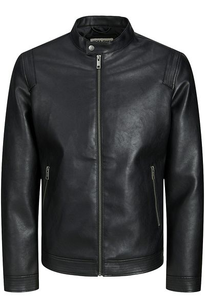 Jack & Jones Ανδρικό δερμάτινο μπουφάν Jjerocky Clean Plus Size 12230055