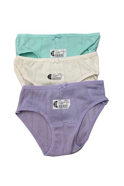 yagmurgiyim GMŞ Bow Green, Ecru, Liliac Jacquard Set 3 piese pentru fete 3078-2