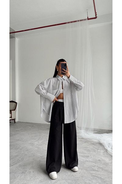 mydukkan.co Waist Line Detail Shirt Suit