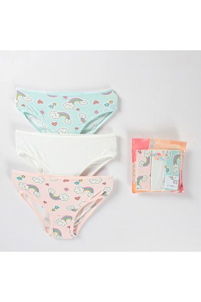 yagmurgiyim ELM Set de slip pentru fete cu model din 3 piese - S-65