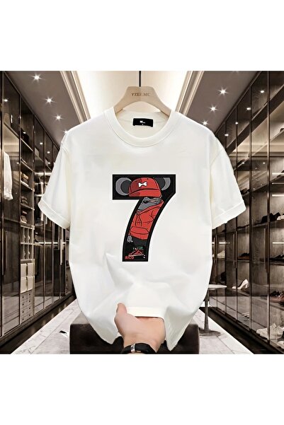 LAND MODA Tricouri cu mânecă scurtă imprimate din bumbac ușor pentru bărbați ...