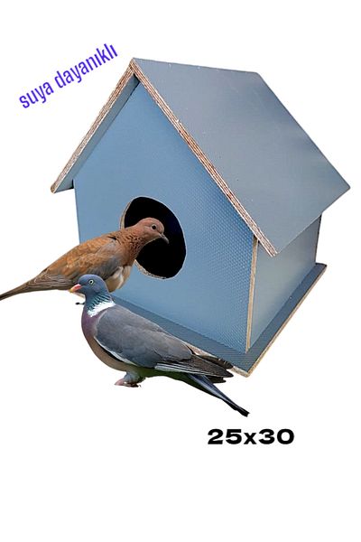 ncy Wooden Dove and Pigeon Nest Outdoor Water Resistant 25x25x33 Cm