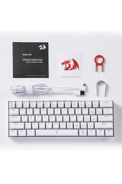 REDRAGON K630 DragonBorn Mechanical Gaming Keyboard - White