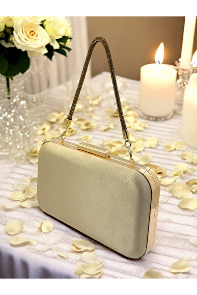 Generic Brand Nude Satin Stone Strappy Women's Evening Dress Bag Si |   Durab...