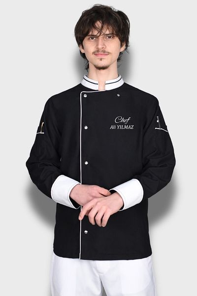 Üniformanya Costum de bucătar - cu cadou cu nume, jachetă și haine de bucătar, uniformă de bucătar