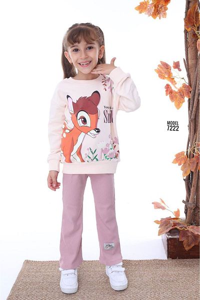 yagmurgiyim Ribbed Tights 2 Thread 100% Cotton Girl's Set 3-10 Years 7222-Gk