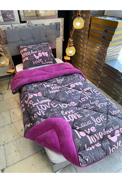 Arma Concept Single Patterned 57 Thread Luxury Double Sided Welsoft Cotton Silicone Quilt 155 X 215 cm