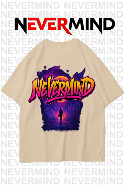 NEVERMIND Tricou unisex neon design retro vaporwave 100% bumbac