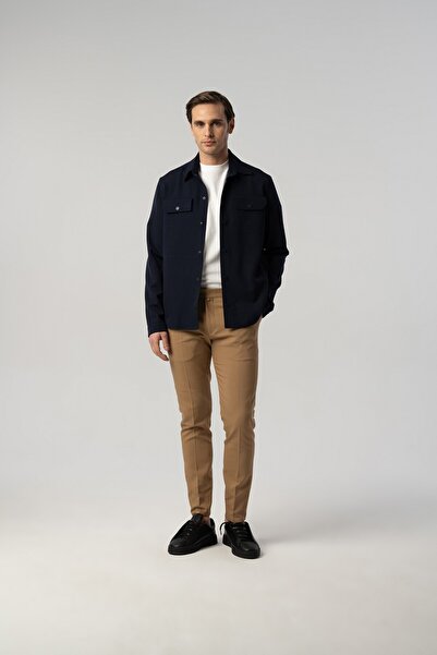 Score Michail Lazer Kesim Dikişsiz Mevsimlik İnce Lacivert Mont 4149-02