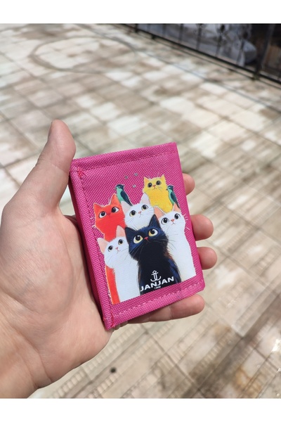 JANJAN Sports Wallet, Unisex Wallet with Velcro, Zipper, Keychain, Coin Compartment, Fabric Wallet