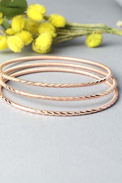 BY BARUN SİLVER Ajda Bilezik Kibrit Çöpü Halka 925 Ayar Gümüş 3'lü Burma Bilezik