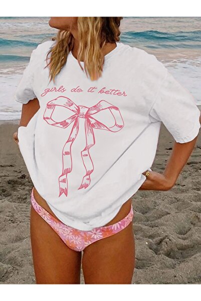 AZIZI TEKSTIL Μπλουζάκι με στάμπα με κόμπο, κοντομάνικο μπλουζάκι με λαιμόκοψ...