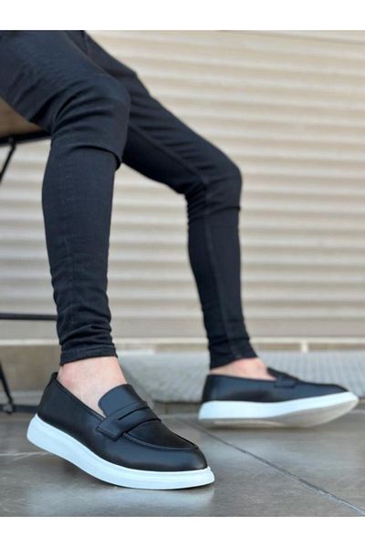 BPM BA0316 Laceless High White Sole Classic Skin Corcik Men's Shoes