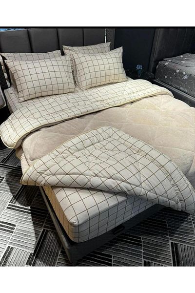 Eyüpoğlu Double Patterned 57 Thread Luxury Double Sided Welsoft Cotton Silicone Quilt 195X215