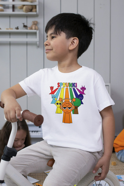 Texclusive Sprunki Tshirt Παιδικό μπλουζάκι Βαμβακερό Κομπάκ Χτενισμένο Βαμβάκι