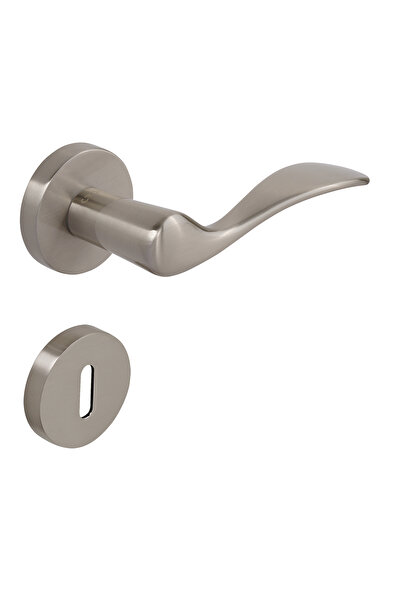 Genel Markalar Çebi Croma Eva Saten Zamak Yuvarlak Rozetli Lüks Oda Kapı Kolu