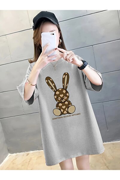 AZIZI TEKSTIL Γυναικείο μπλουζάκι με φαρδύ κόψιμο σε μεγάλο μέγεθος - μεσαίο,...