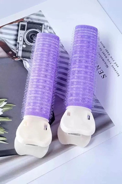 Vitastyle Purple Color Hair Embossing Barrette/Curler (Pair)