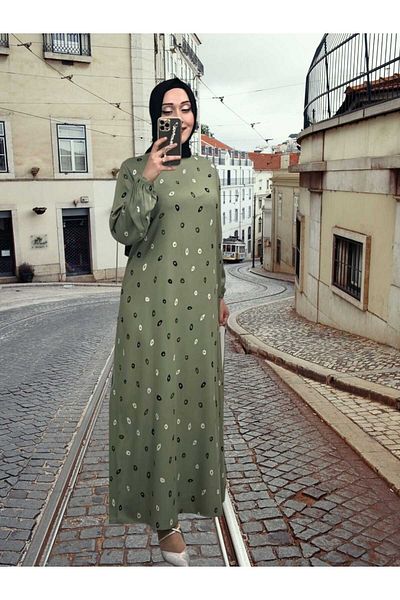 Freeista Çağla Green Hijab Dress 2504295