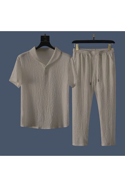 Meems Bürümcük Shawl Collar Top-Bottom Set