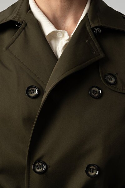 Score Michail Apoletli Beli Kemerli Haki Trençkot