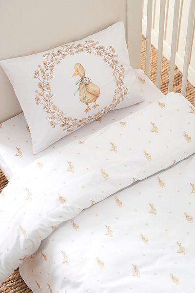Petille Baby Poplin Country Bed Sheet Duck Style