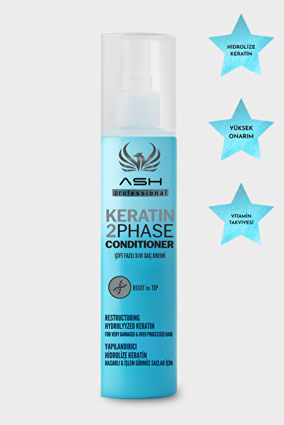Ash professional Hidrolize Keratin Çift Fazlı Fön Suyu,İşlem Görmüş saçlara Ö...