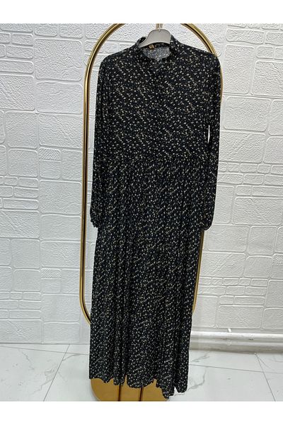 Zeynep Butik Viscose Fabric Half Button Dress 1689