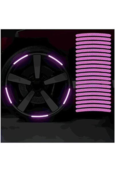 orco +( 20 X ADET ) 1 SET JANT REFLEKTÖR RİM STİCKER PINK CAR & MOTORCYDE & BICYCLE