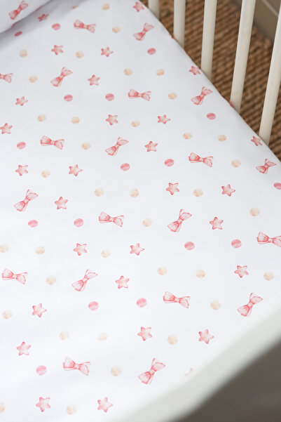 Petille Collection Baby Poplin Elastic Sheet - Bow