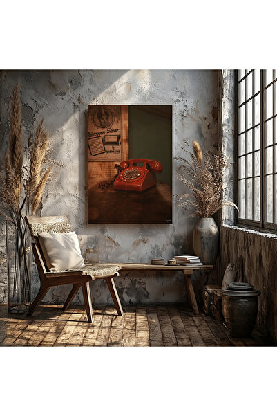 visdora Retro Telephone Decorative Canvas Wall Painting