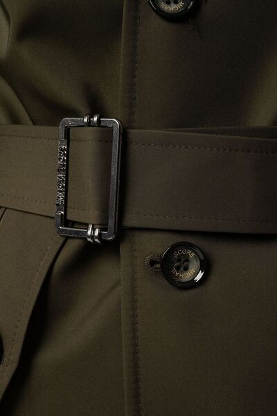 Score Michail Apoletli Beli Kemerli Haki Trençkot