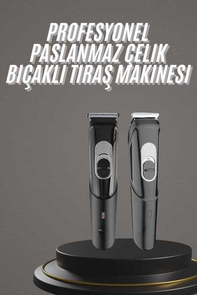 UCUZTEKNO Pro Şarjlı Saç Sakal Tıraş Makinesi Ense Kesme Makinesi Lazer Önces...