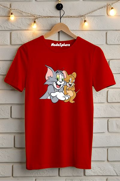 ModaSphere Tom and Jerry Printed Unisex Oversize T-Shirt Oversize