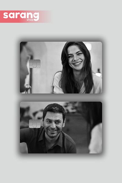 SARANG 2 Pieces Alya & Cihan Card Coating Sticker Card Label