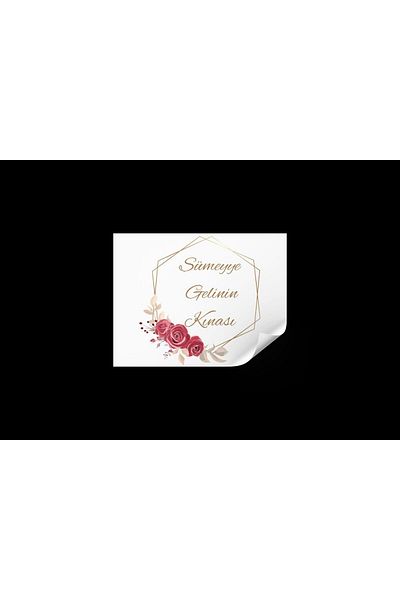 ARLetikettasarım Bridal Henna Sticker Square 4X4 cm 54 Pieces - Arletikettasarım