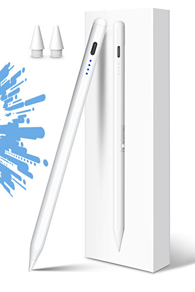 NovStrap Apple iPad Pro 12.9 2/3/4/5/6 Nesil ile Uyumlu Dokunmatik Tablet Kalemi Gen3 DZ900 Avuç İçi Reddi