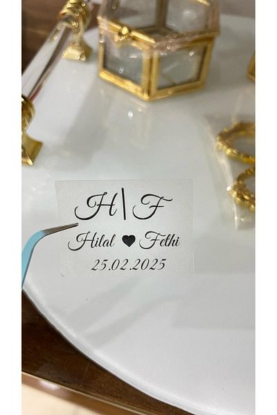 ARLetikettasarım 4X2,5 cm 84 Pcs Sticker Transparent Chapelce Sticker for Arletikettasign