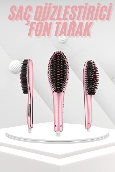TeknoKapsül Hair Brush Intelligent Lcd Display Practical Hair Straightener Co...