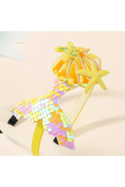 darko إكسسوار للفتيات على شكل حورية البحر على شكل نجمة محارة وتيجان صفراء مزي...