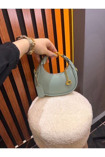 ÇANTA Alme oval gold mini el omuz çantası