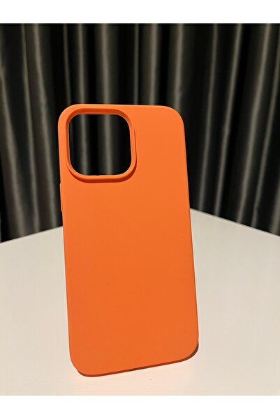 Iphone 14 pro max turuncu silikon kılıf