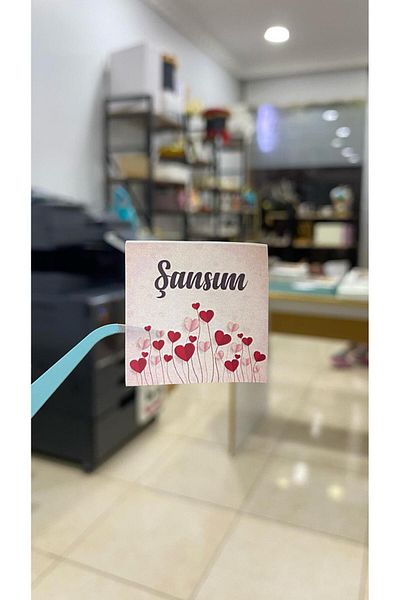 ARLetikettasarım My Chance Written Chocolate Tag 3,5X3,5 cm 70 Pieces - Arletikettasarım