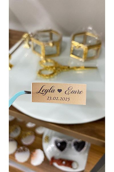 ARLetikettasarım Candle Bottle Label 1,5X4 cm 60 Pieces - Arletikettasarım
