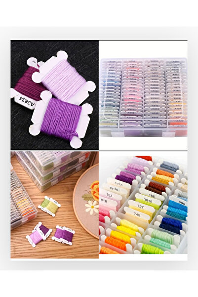BALIM ÖRGÜ EVİ 80 Renk Kutulu İthal Muline Kanaviçe Nakış İp Seti