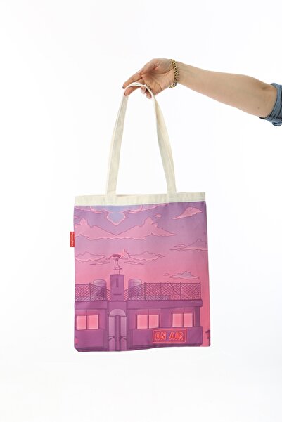 Baghashtag On Air Anime Stork Printed Cloth Bag