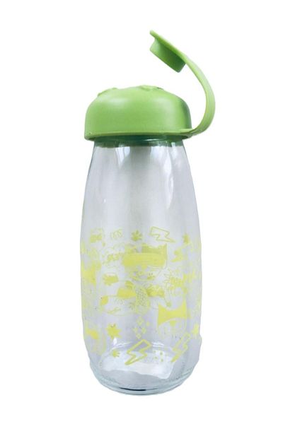 Renga 240 Cc Patterned Milk Bottle / Green